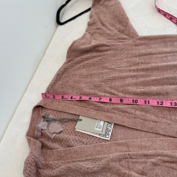 Barefoot dreams COZYCHIC ULTRA LITE® OPEN STITCH LONG CARDIPINK CLAY size XL - Picture 9 of 10